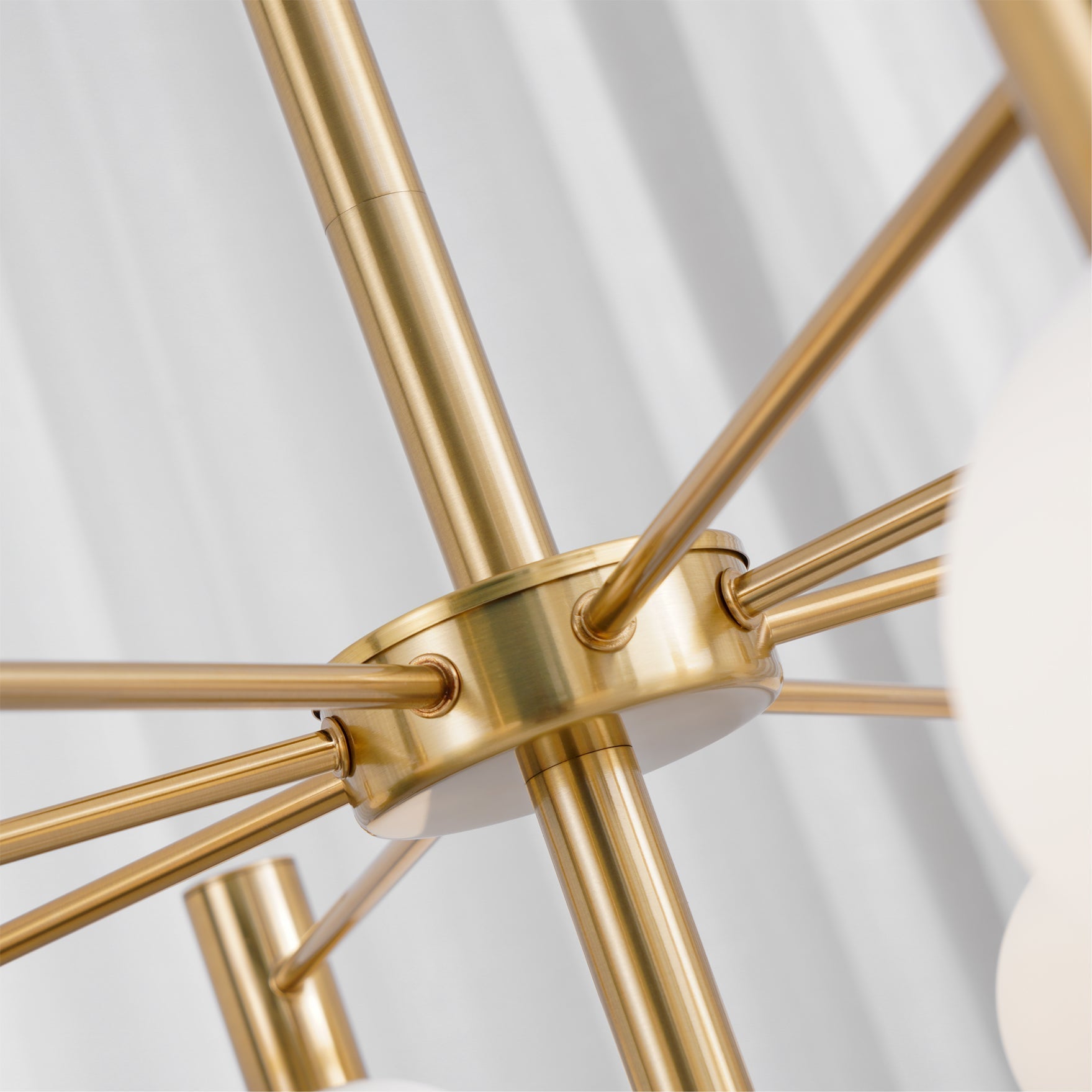 Veloiel Chandelier Globe Glass Gold Frame Modern
