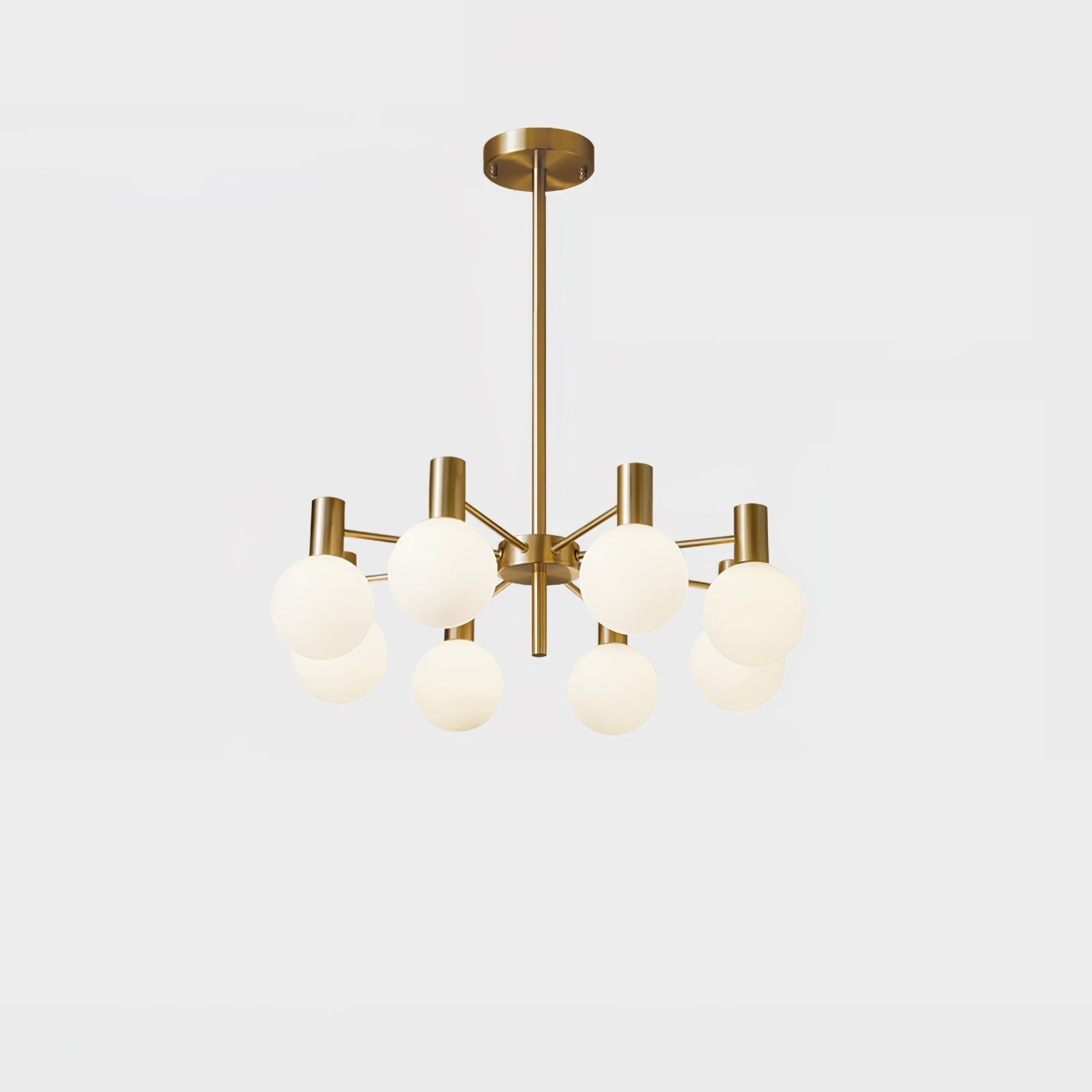 Veloiel Chandelier Globe Glass Gold Frame Modern