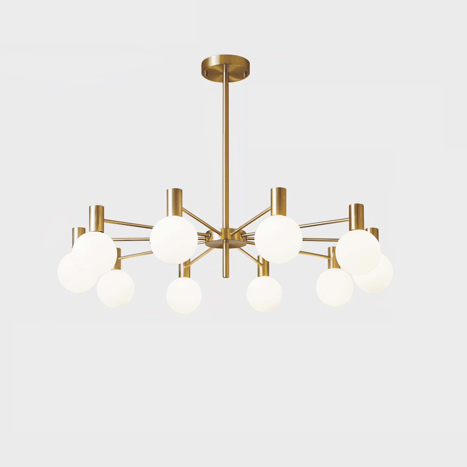 Veloiel Chandelier Globe Glass Gold Frame Modern