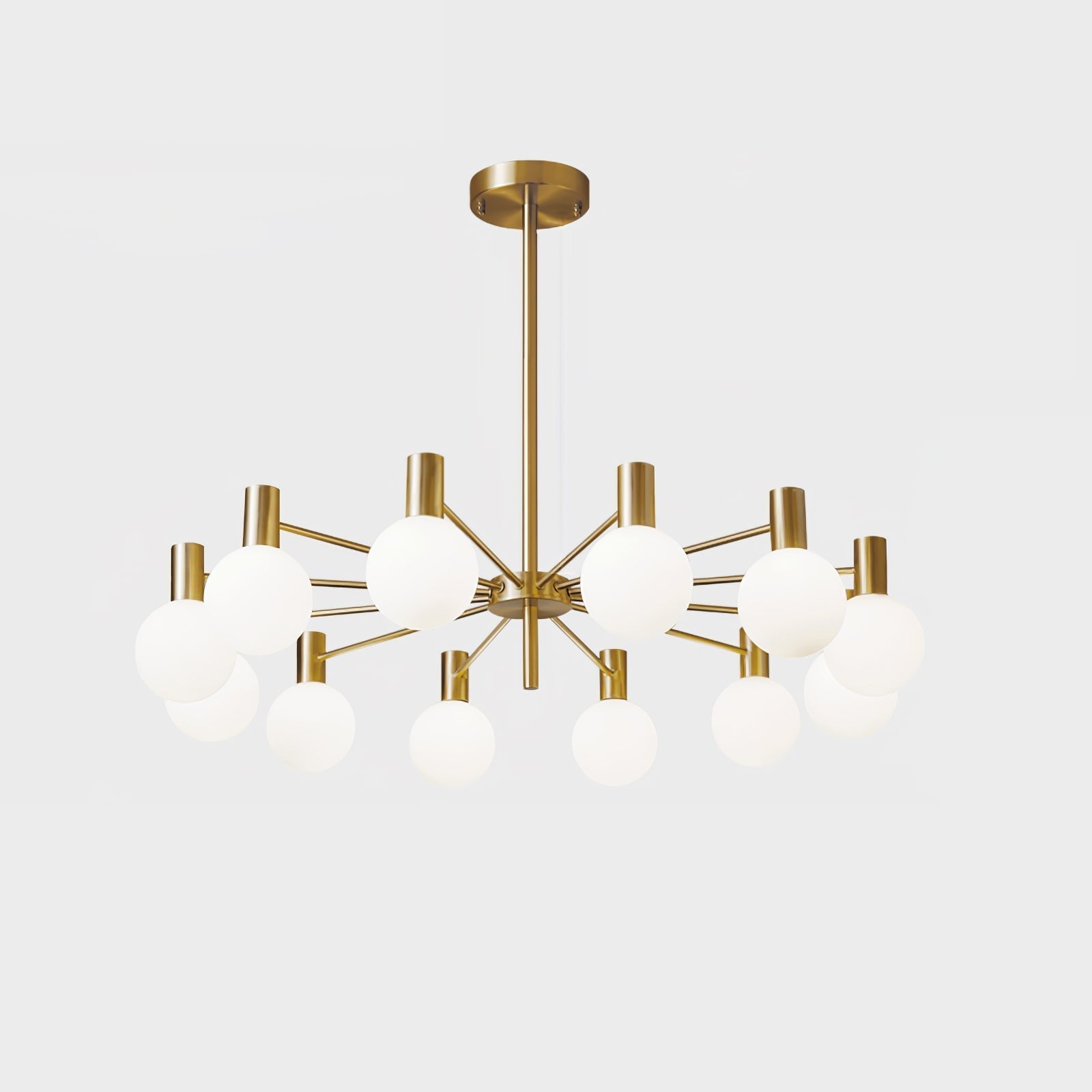 Veloiel Chandelier Globe Glass Gold Frame Modern