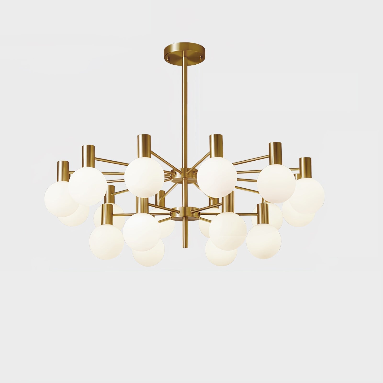 Veloiel Chandelier Globe Glass Gold Frame Modern