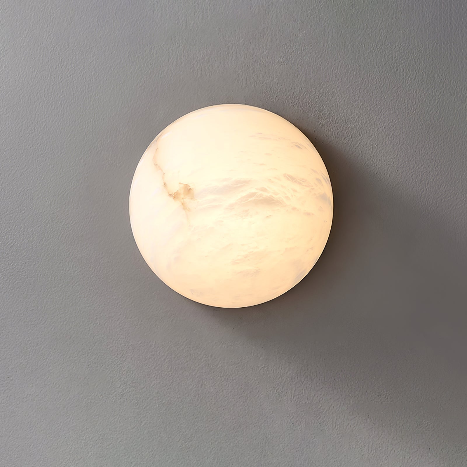 Elvar Semicircular   Minimalist Alabaster Ceiling Light