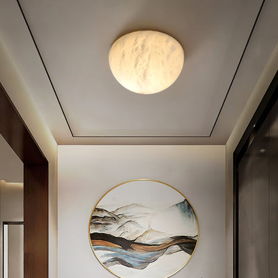 Elthen Minimalist Alabaster Ceiling Light