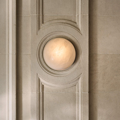 Elvar Semicircular   Minimalist Alabaster Ceiling Light