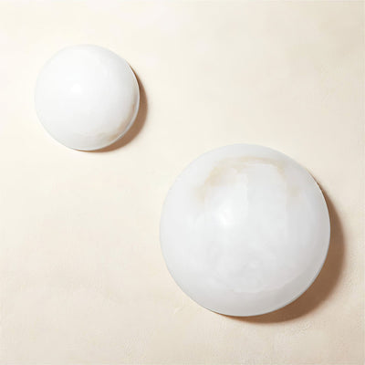 Elvar Semicircular   Minimalist Alabaster Ceiling Light