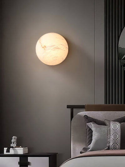 Elvar Semicircular   Minimalist Alabaster Ceiling Light