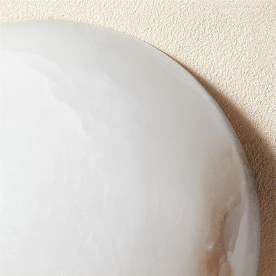 Elvar Semicircular   Minimalist Alabaster Ceiling Light