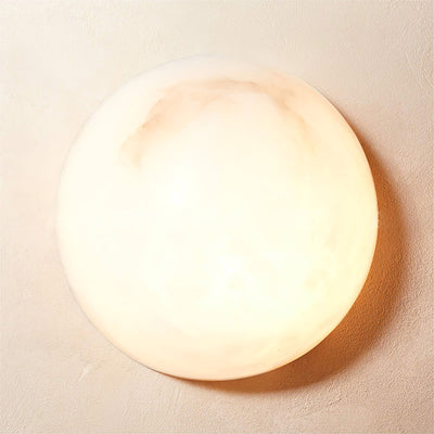 Elvar Semicircular   Minimalist Alabaster Ceiling Light