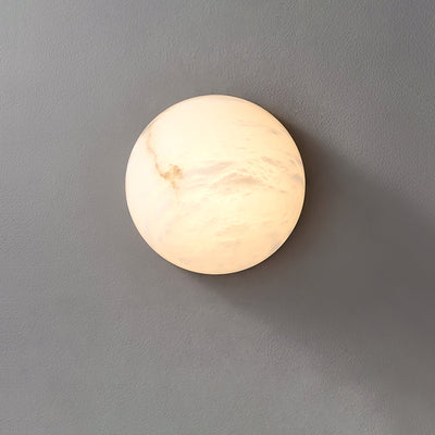 Elvar Semicircular   Minimalist Alabaster Ceiling Light