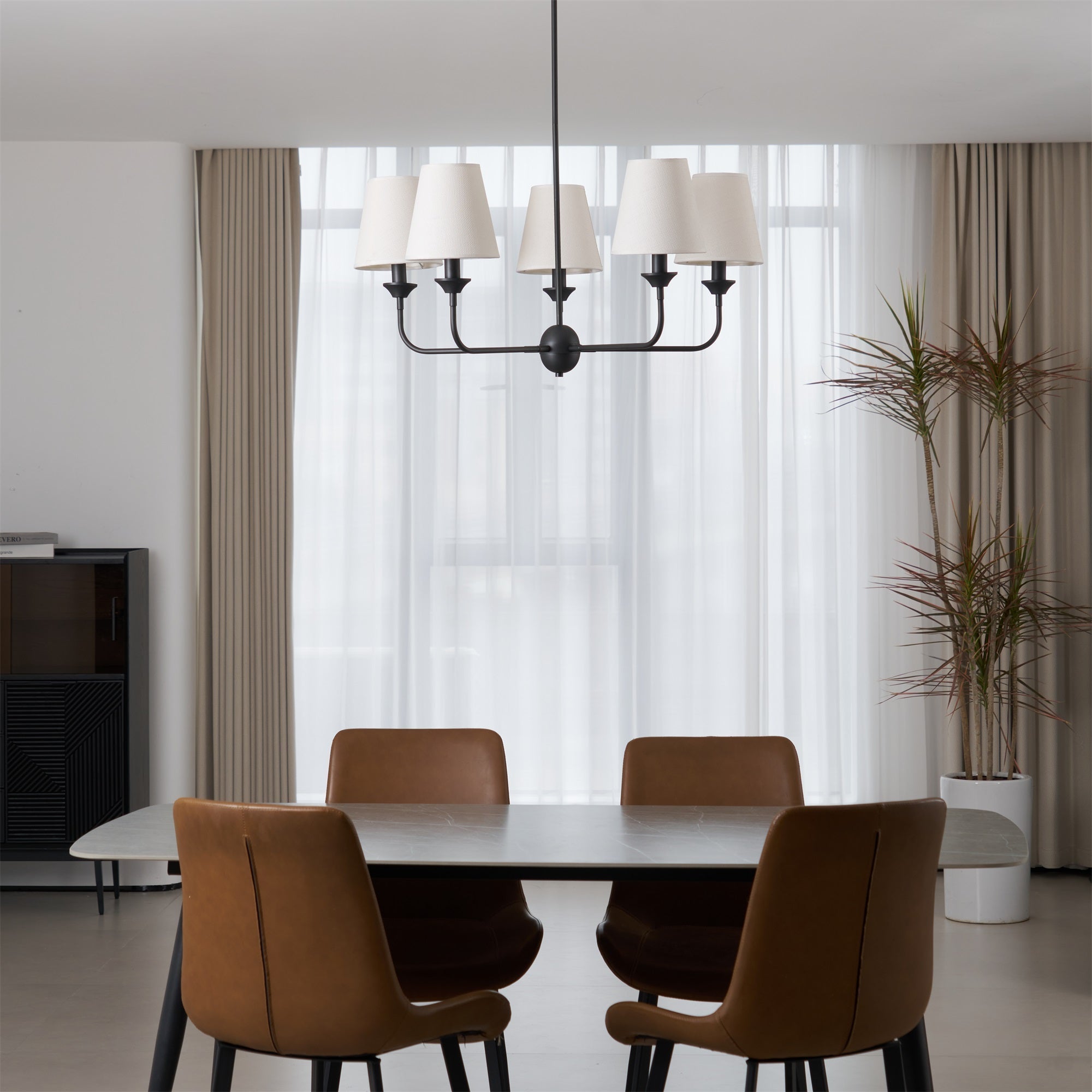 Zesorel Vintage Industrial Fabric Chandelier