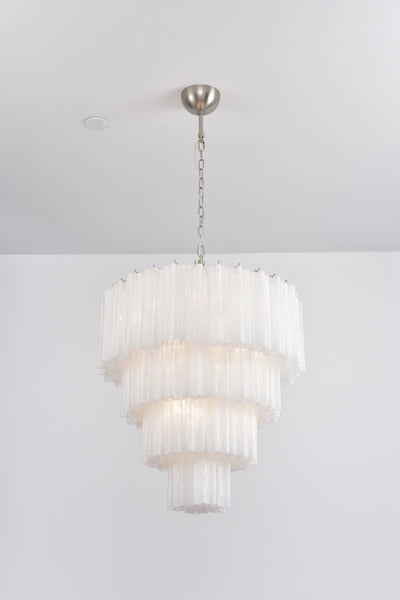 Velanora Chandelier Cascade Layered Glass Elegant Vintage
