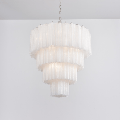 Velanora Chandelier Cascade Layered Glass Elegant Vintage