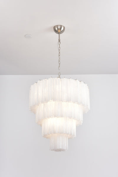 Velanora Chandelier Cascade Layered Glass Elegant Vintage