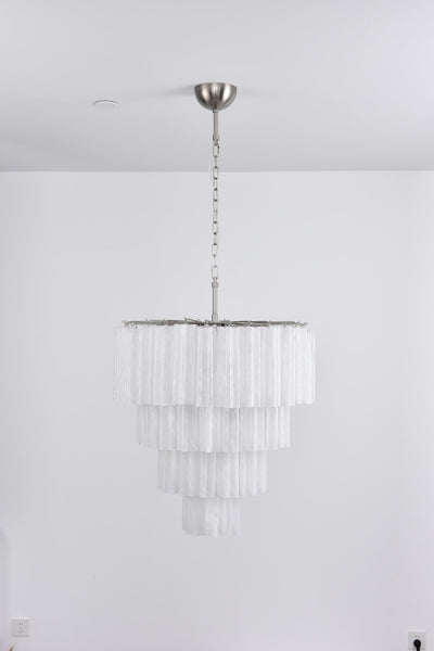 Velanora Chandelier Cascade Layered Glass Elegant Vintage
