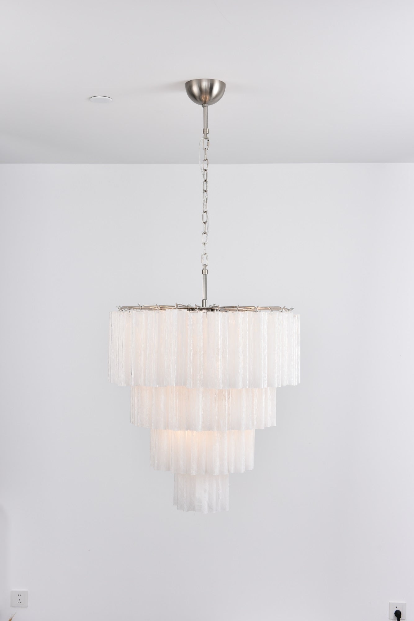 Velanora Chandelier Cascade Layered Glass Elegant Vintage