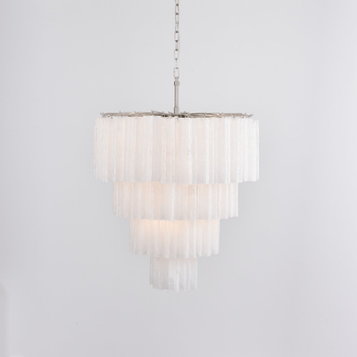 Velanora Chandelier Cascade Layered Glass Elegant Vintage