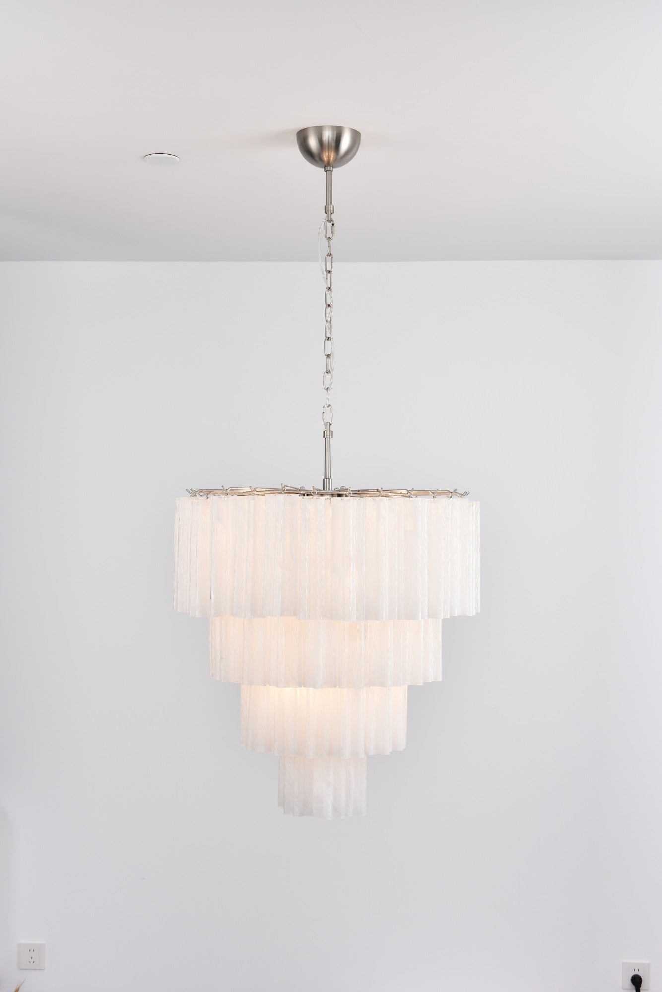 Velanora Chandelier Cascade Layered Glass Elegant Vintage