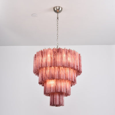 Velanora Chandelier Cascade Layered Glass Elegant Vintage