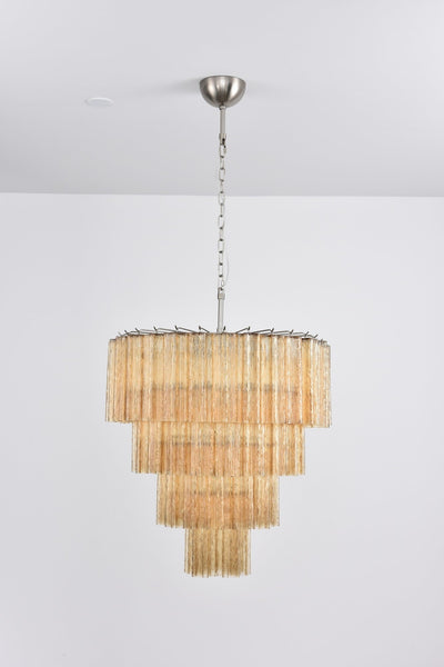 Velanora Chandelier Cascade Layered Glass Elegant Vintage