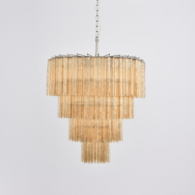 Velanora Chandelier Cascade Layered Glass Elegant Vintage
