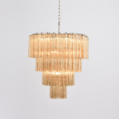 Velanora Chandelier Cascade Layered Glass Elegant Vintage