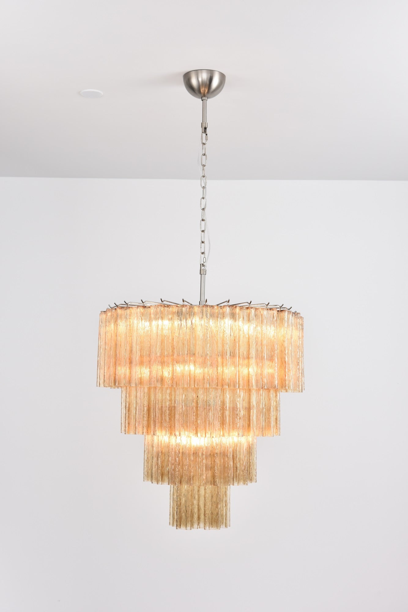 Velanora Chandelier Cascade Layered Glass Elegant Vintage