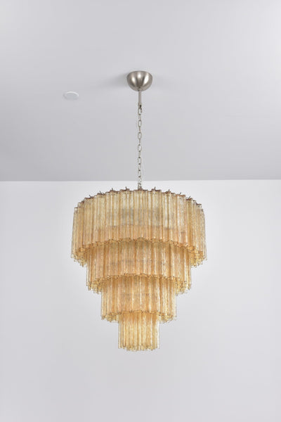 Velanora Chandelier Cascade Layered Glass Elegant Vintage