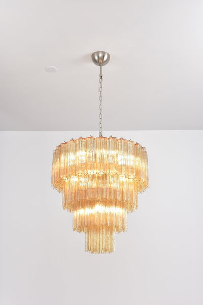 Velanora Chandelier Cascade Layered Glass Elegant Vintage