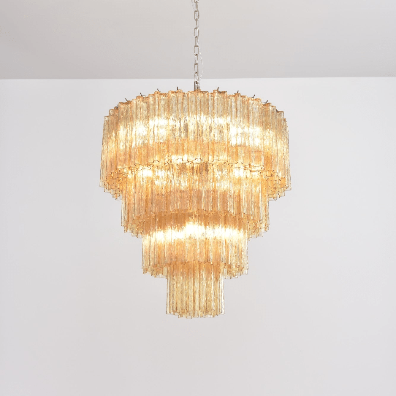 Velanora Chandelier Cascade Layered Glass Elegant Vintage
