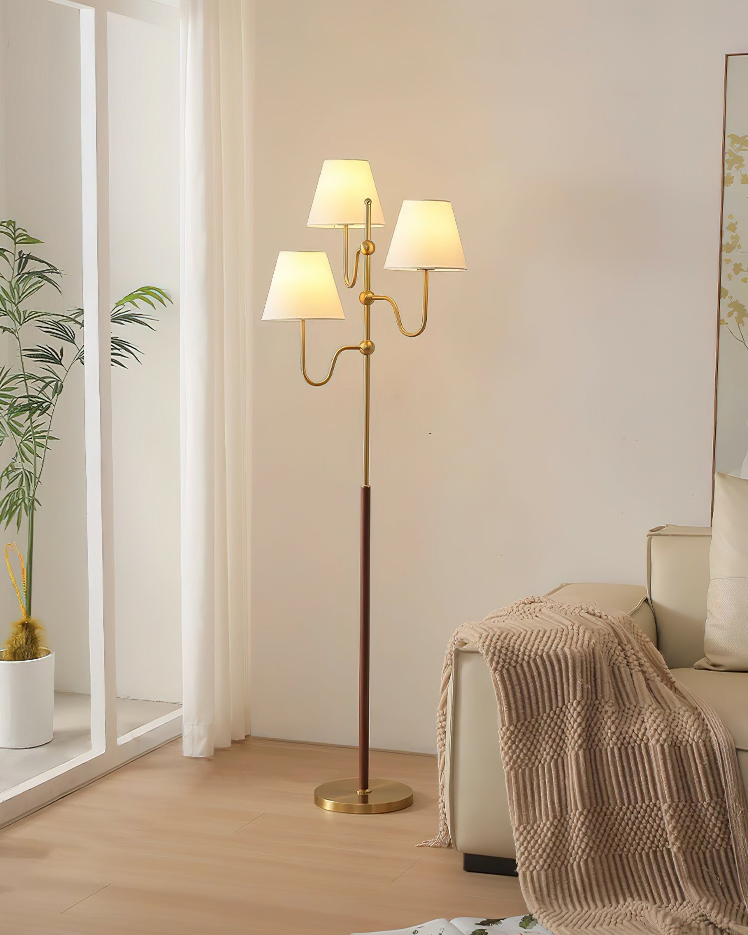 Vevenq Floor Lamp Cloth Shade