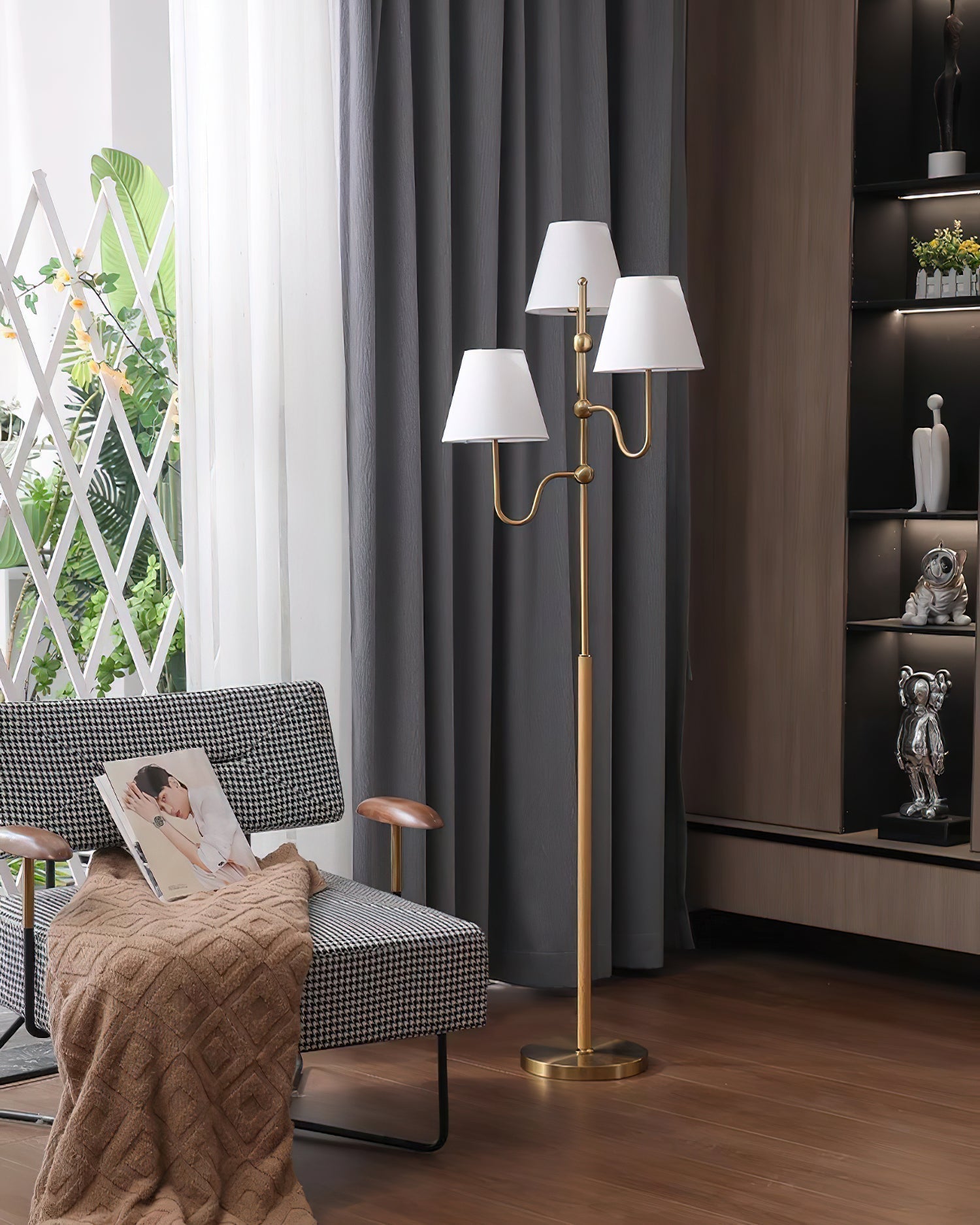 Vevenq Floor Lamp Cloth Shade