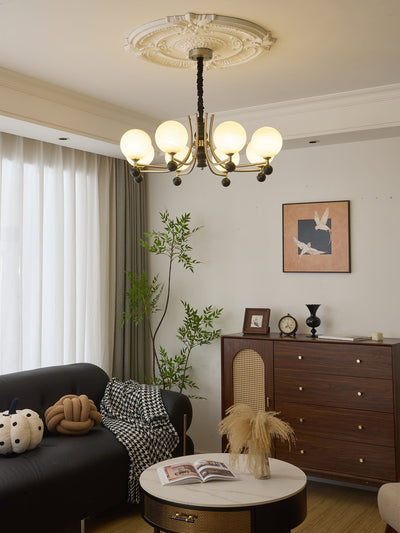 Serenus Traditional Sphere Wood Chandelier