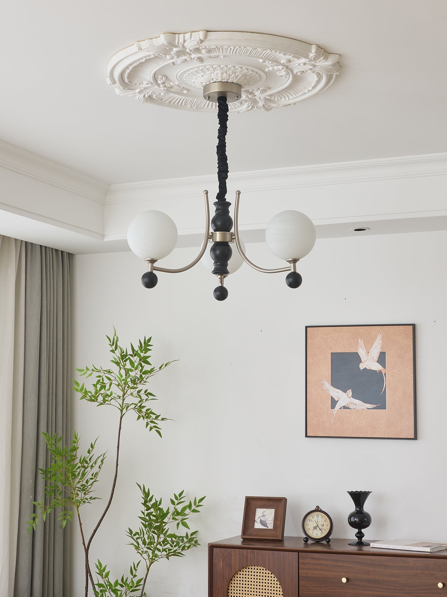 Serenus Traditional Sphere Wood Chandelier