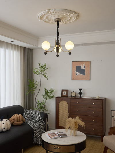 Serenus Traditional Sphere Wood Chandelier
