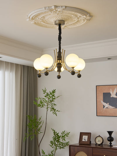 Serenus Traditional Sphere Wood Chandelier