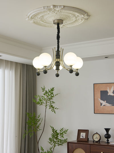 Serenus Traditional Sphere Wood Chandelier