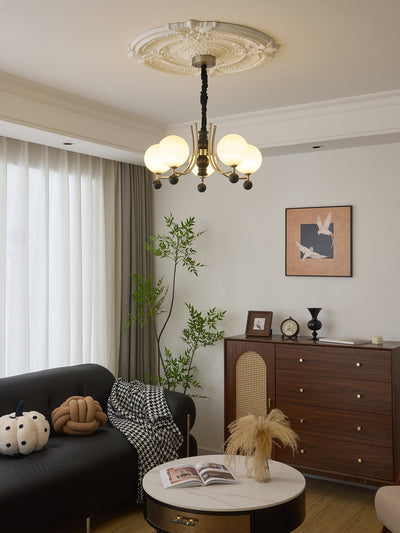 Serenus Traditional Sphere Wood Chandelier