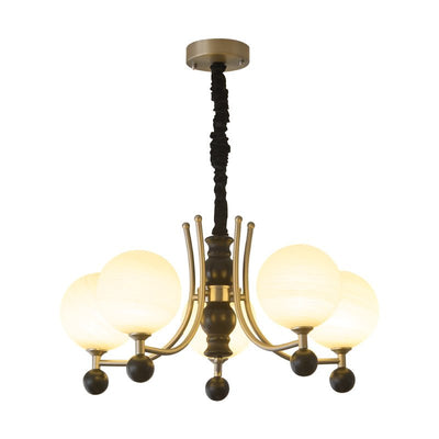 Serenus Traditional Sphere Wood Chandelier