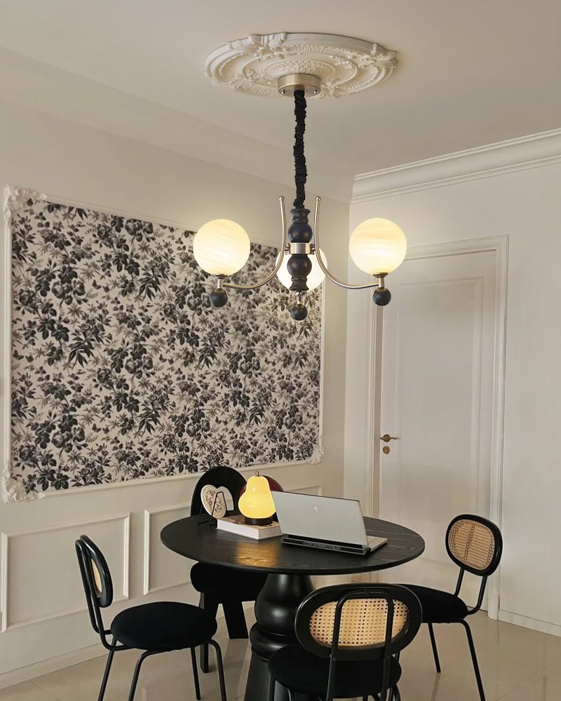Serenus Traditional Sphere Wood Chandelier