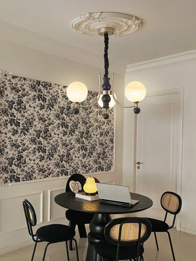 Serenus Traditional Sphere Wood Chandelier