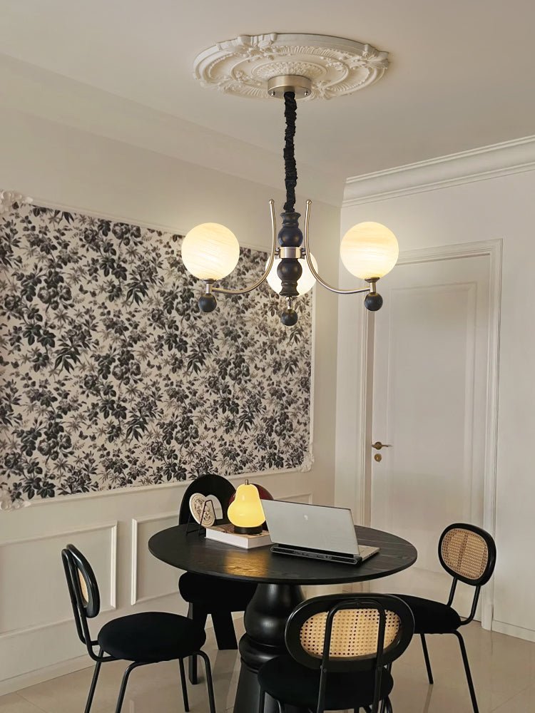 Serenus Traditional Sphere Wood Chandelier