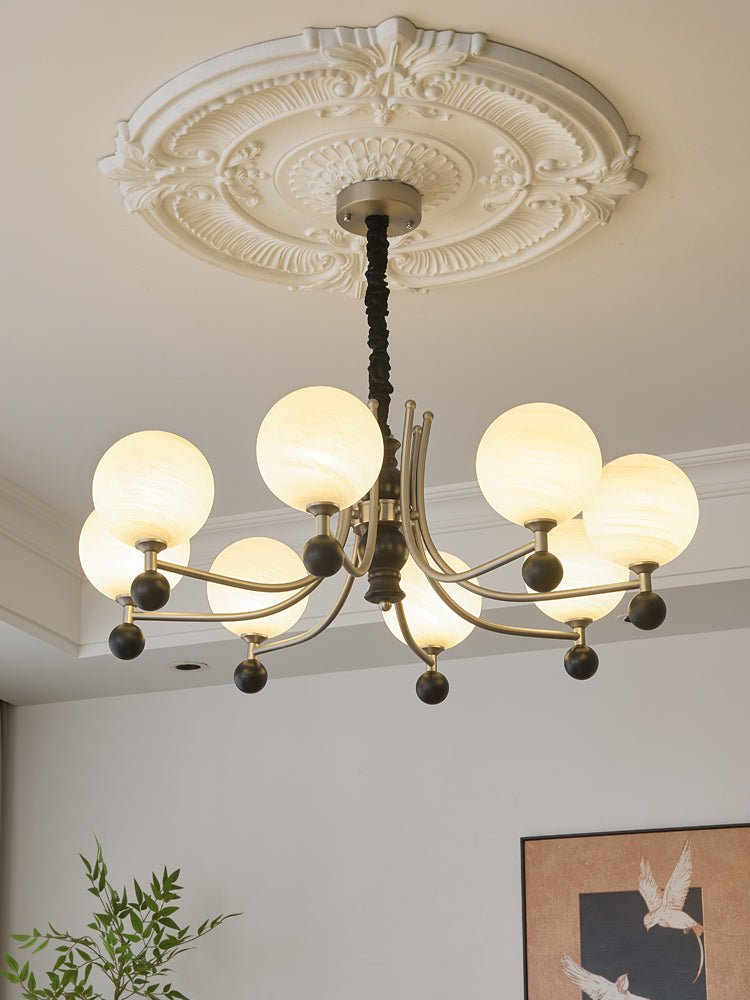 Serenus Traditional Sphere Wood Chandelier