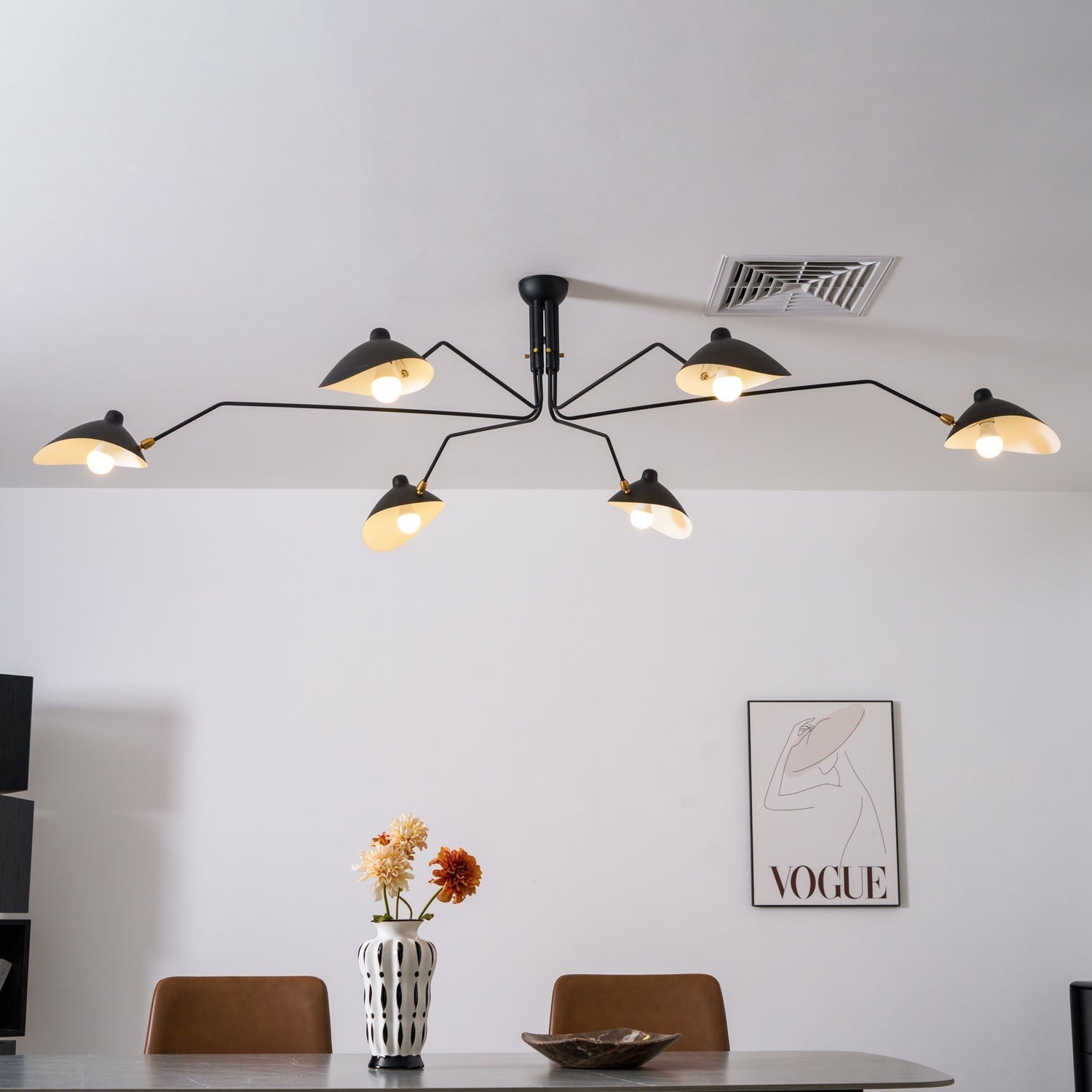 Lustra Minimalist Metal Ceiling Light Three Arm