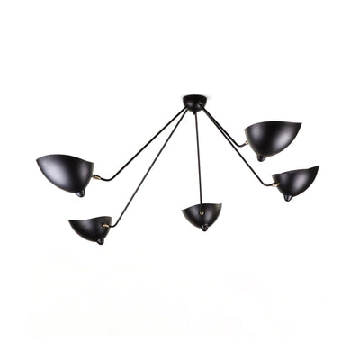 Elaoraine Ceiling Lamp Three Arm Black Sculptural