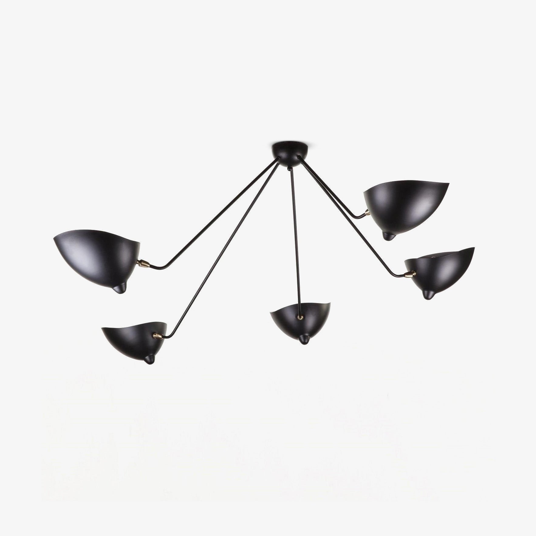 Elaoraine Ceiling Lamp Three Arm Black Sculptural