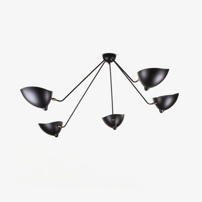 Elaoraine Ceiling Lamp Three Arm Black Sculptural