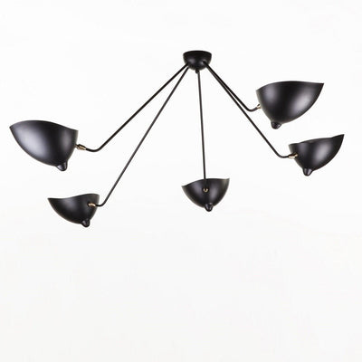 Elaoraine Ceiling Lamp Three Arm Black Sculptural