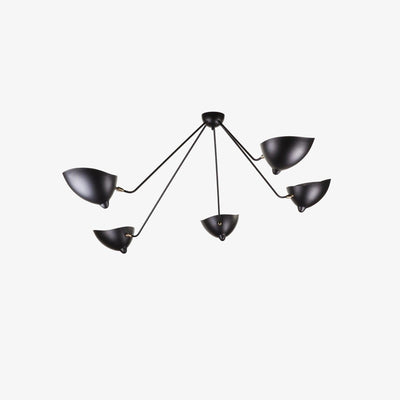 Elaoraine Ceiling Lamp Three Arm Black Sculptural