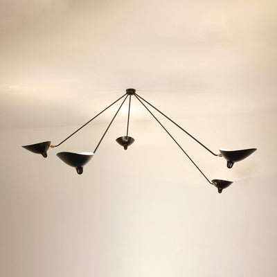 Elaoraine Ceiling Lamp Three Arm Black Sculptural
