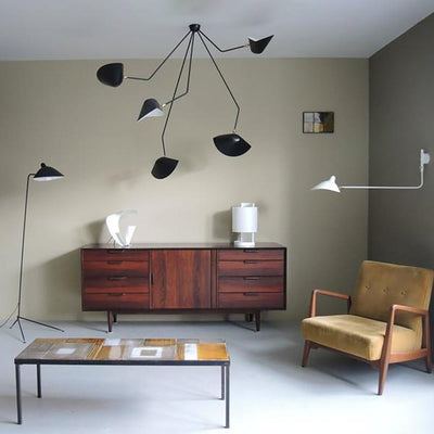 Elaoraine Ceiling Lamp Three Arm Black Sculptural